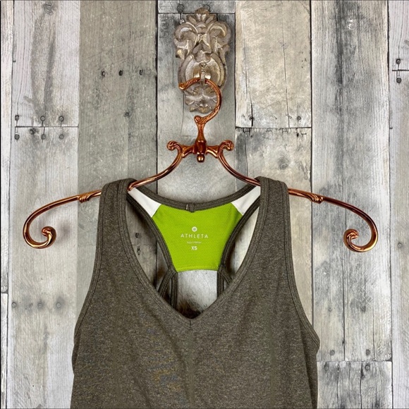 Athleta Equator Strappy Tank in Olive Grey Size XS - Picture 2 of 16
